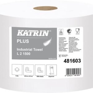 Putzpapier weiss 2lagig 22x38cm 1500Blatt KATRIN