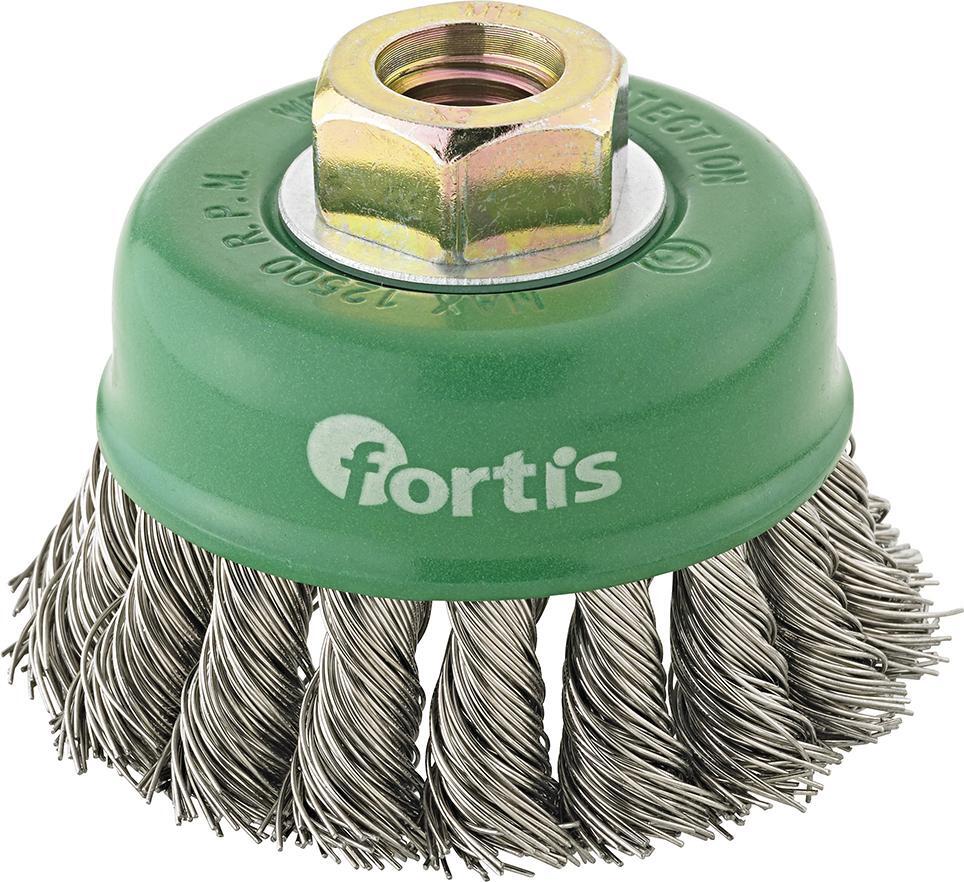 Topfbürste Edelstahl 100mm gezopft FORTIS 1 Topfbürste Edelstahl 100mm gezopft FORTIS