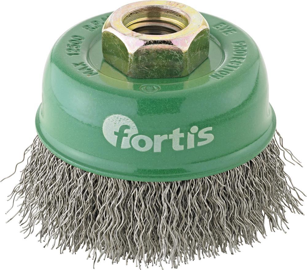 Topfbürste Edelstahl 60x0,3mm gewellt FORTIS 1 Topfbürste Edelstahl 60x0,3mm gewellt FORTIS