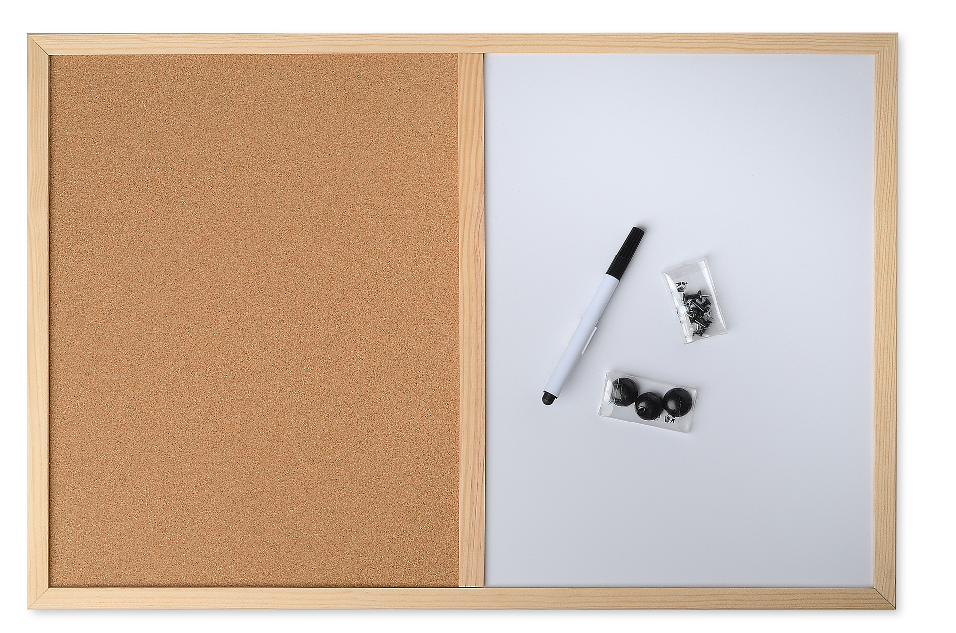 Kork-Pinwand Schreibtafel 600x400mm mit Stift und Pins 1 Kork-Pinwand Schreibtafel 600x400mm mit Stift und Pins