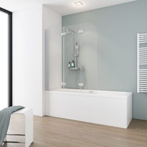 ExpressPlus Badewannenfaltwand 3-teilig, 140x125cm