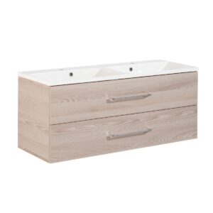 B.clever Becken+Waschtischunterschrank 120x51x46cm Double