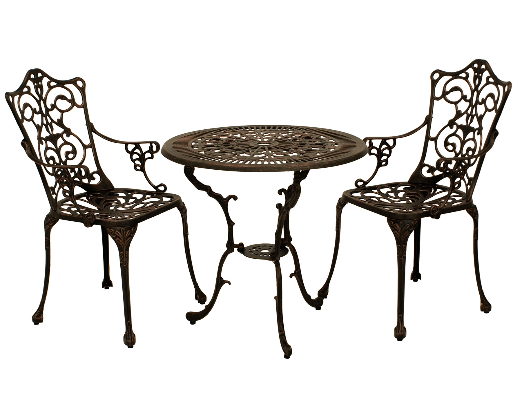 Gartenset 3-teilig Jugendstil bronze-antik 1 Gartenset 3-teilig Jugendstil bronze-antik