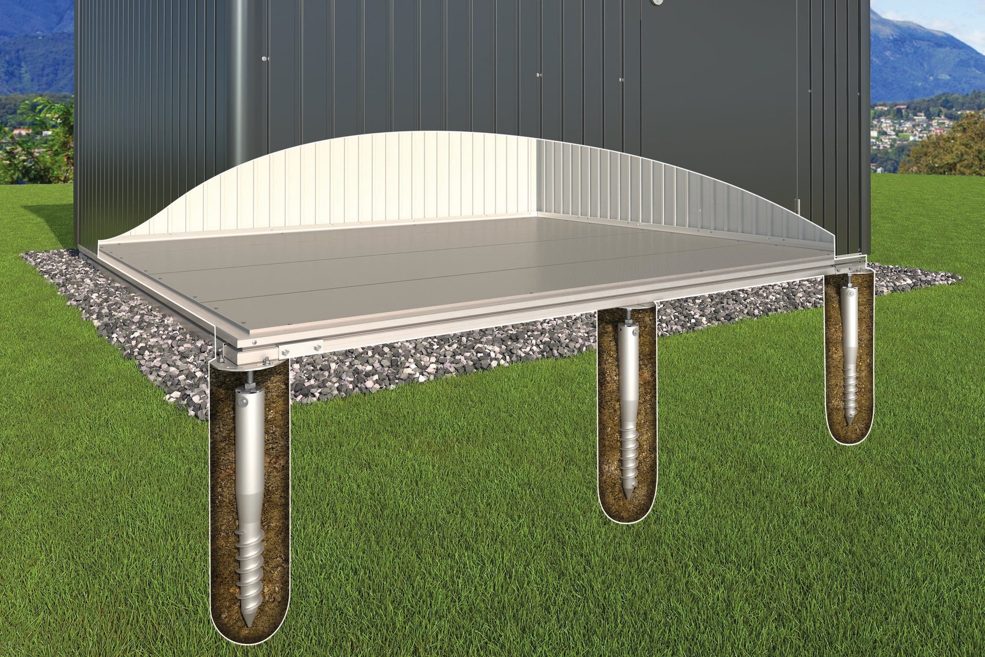 Trocken-Schraubfundament AvantGarde 1 Trocken-Schraubfundament AvantGarde