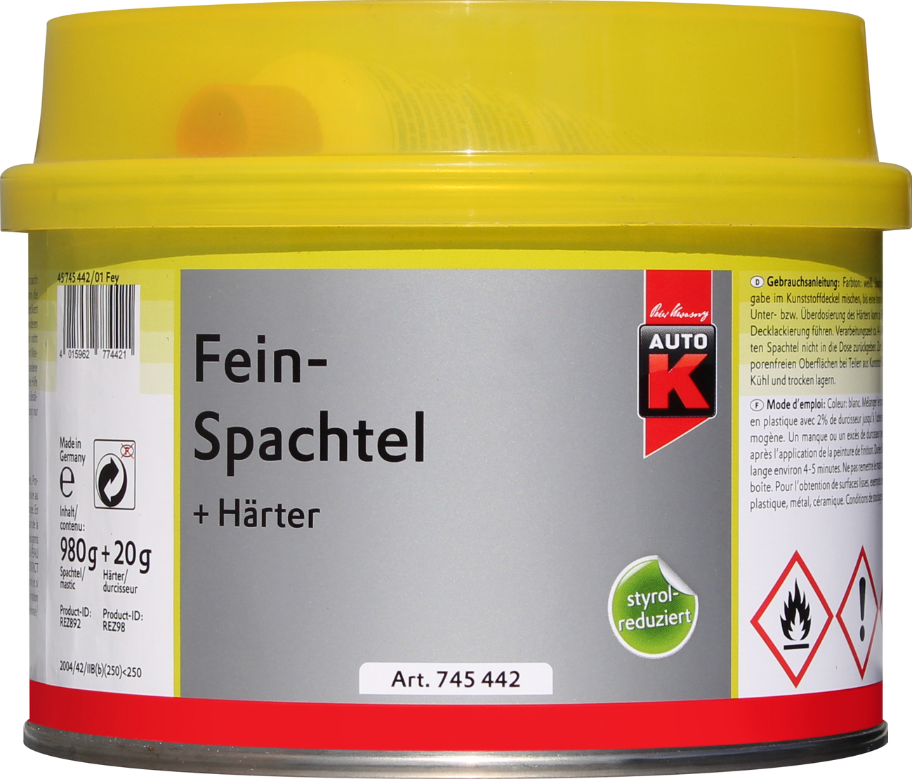 Auto-K FEINSPACHTEL 1000G 1 Auto-K FEINSPACHTEL 1000G
