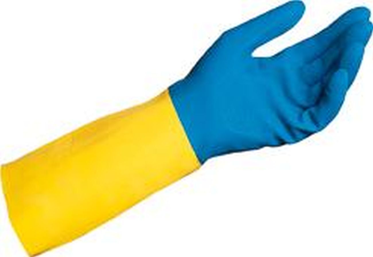 Handschuh Duo-Mix 405 gelb-blau 1 Handschuh Duo-Mix 405 gelb-blau