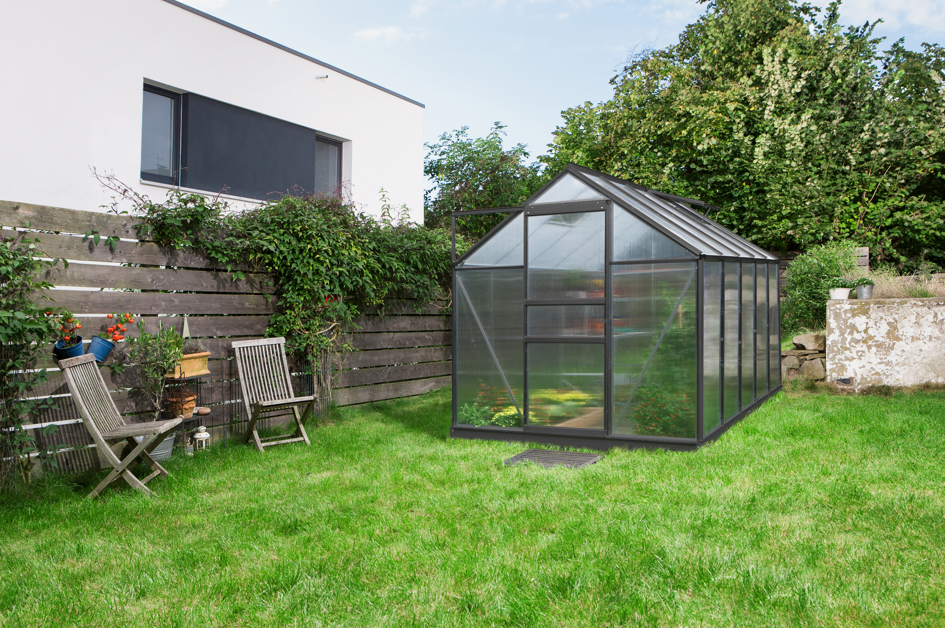 Gewächshaus Venus 6200, anthrazit 1 Gewächshaus Venus 6200, anthrazit