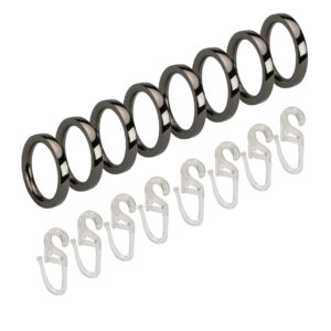 Gardinenring Flachring Ø16mm, titan, 8 Stück