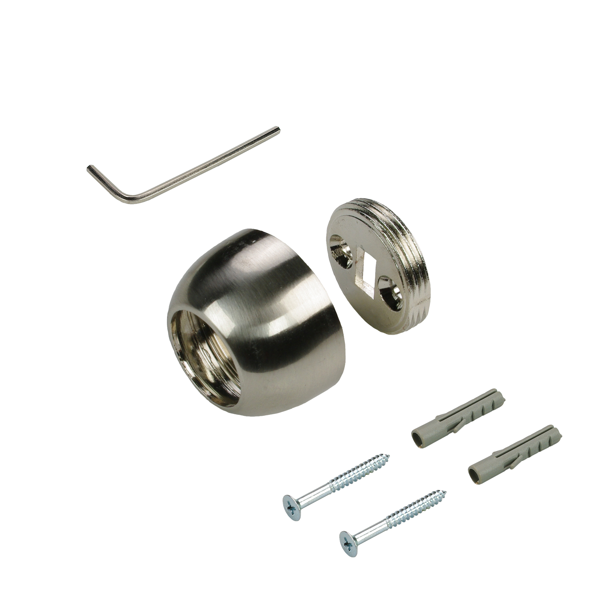Wandlager Ø20mm für Gardinenstangen France, edelstahl 1 Wandlager Ø20mm für Gardinenstangen France, edelstahl