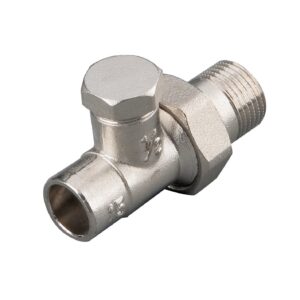 Heizkörperverschraubung Durchgangsform DN 15, 21,3 mm (1/2") x 15 mm