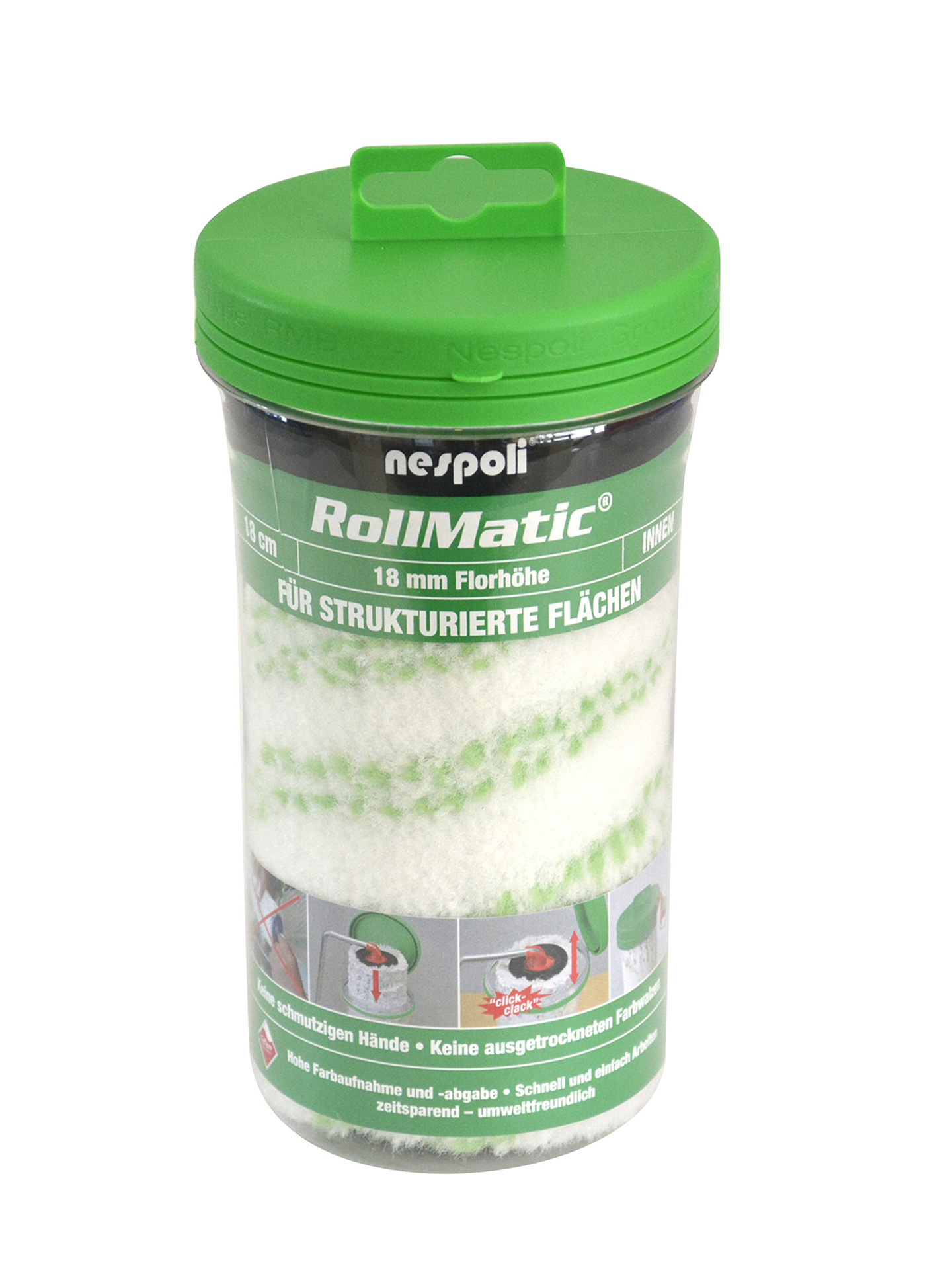 Rollmatic Farbwalze rauhe Untergründe, 18cm 1 Rollmatic Farbwalze rauhe Untergründe, 18cm