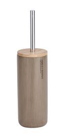 Palo WC-Garnitur taupe Polyresin Bambus