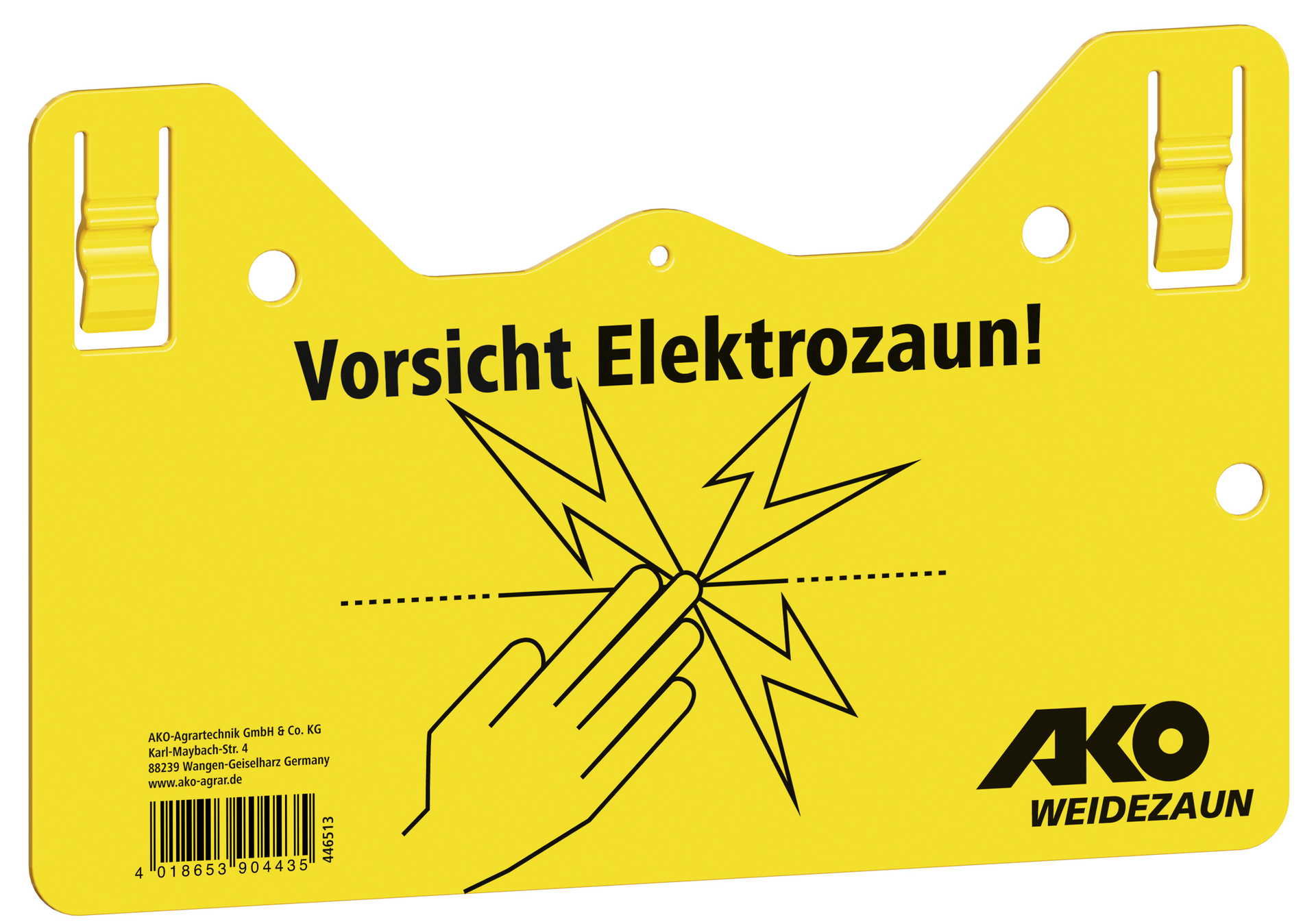 Warnschild hook - in 2-seitig bedruckt 1 Warnschild hook - in 2-seitig bedruckt