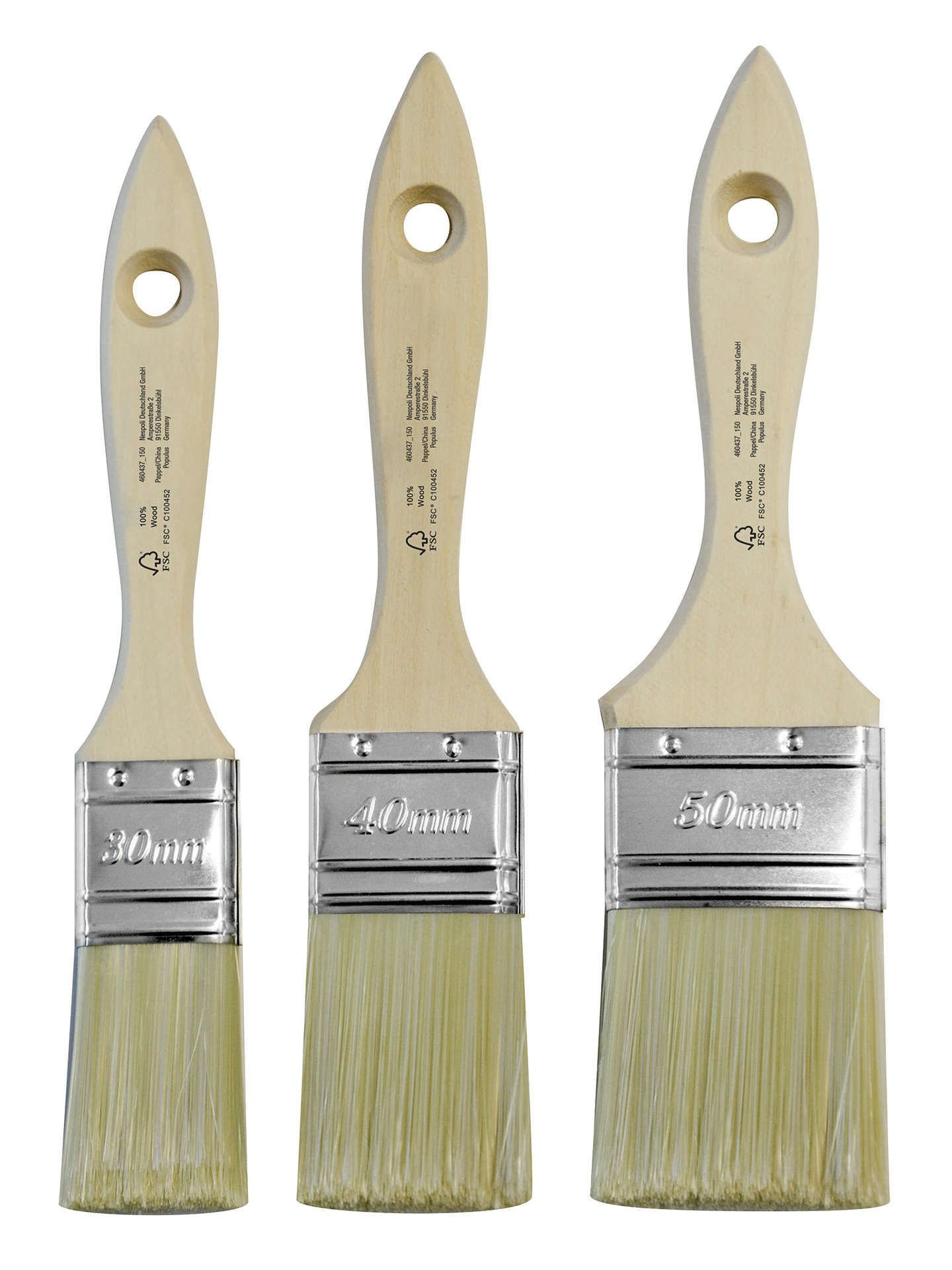 FSC Lack- und Acrylpinselset, 3-teilig 1 FSC Lack- und Acrylpinselset, 3-teilig