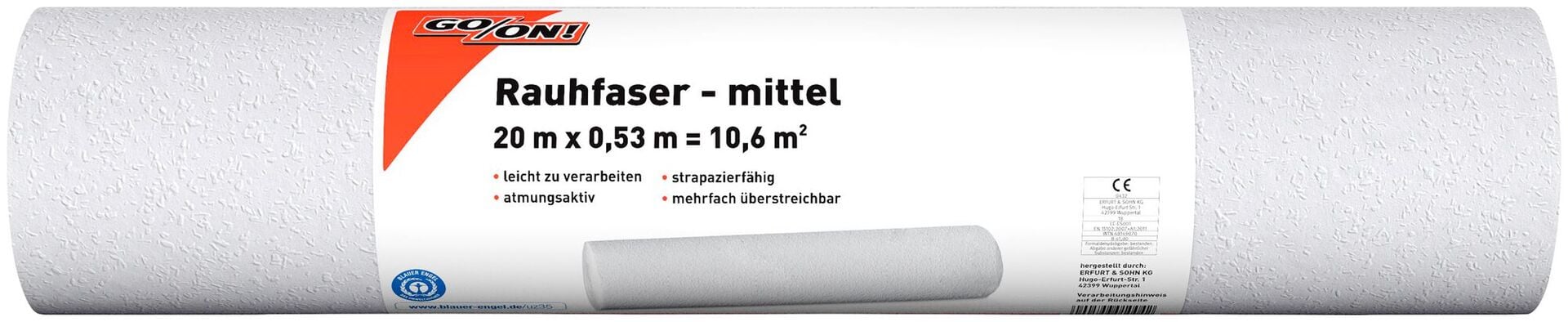 GO-ON Raufaser-Tapete 20x0,53m 1 GO-ON Raufaser-Tapete 20x0,53m