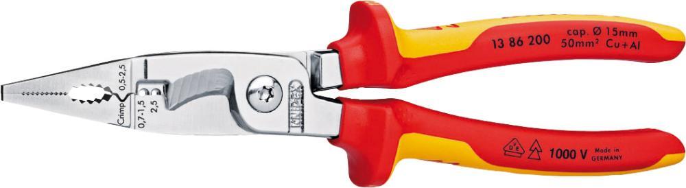 Elektroinstallationszangeverchromt VDE 200mm KNIPEX 1 Elektroinstallationszangeverchromt VDE 200mm KNIPEX