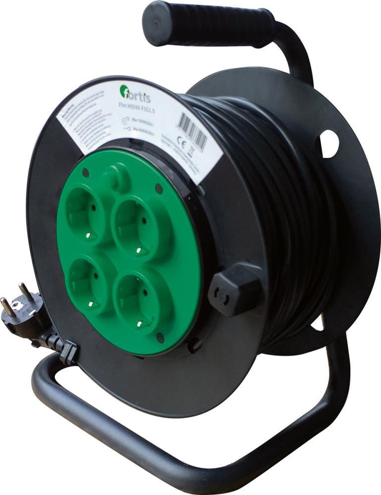 Kabeltrommel Kunststoff 25m H05VV-F3G1,5 FORTIS 1 Kabeltrommel Kunststoff 25m H05VV-F3G1,5 FORTIS