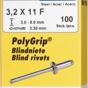 Mini-Pack PolyGrip Alu/Stahl 3,2 x 11 Gesipa