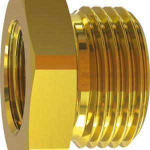 Reduziernippel kurz, Messing, AG G1/2" , IG G1/4", RIEGLER