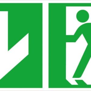 Rettungsz. 300x150mm Fol., Notausgang