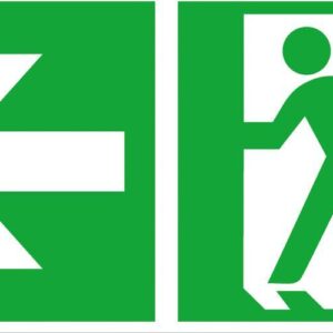 Rettungsz. 300x150mm Alu, Rett.weg links