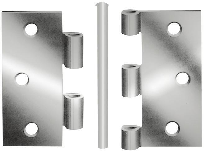 Scharnier stark 75x75 mm Edelstahl 1 Scharnier stark 75x75 mm Edelstahl