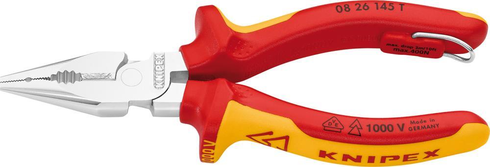 Spitzkombizange VDE TT mit Mehrkomponenten-Griffen 145mm KNIPEX 1 Spitzkombizange VDE TT mit Mehrkomponenten-Griffen 145mm KNIPEX