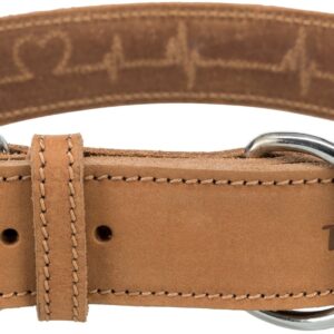 Rustic Fettleder-Halsband "Heartbeat"