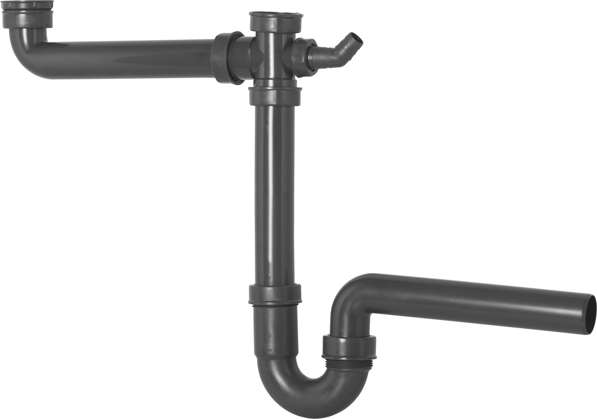 Spültisch-Geruchverschluss Rezyklat doppel 11/2x40 1 Spültisch-Geruchverschluss Rezyklat doppel 11/2x40