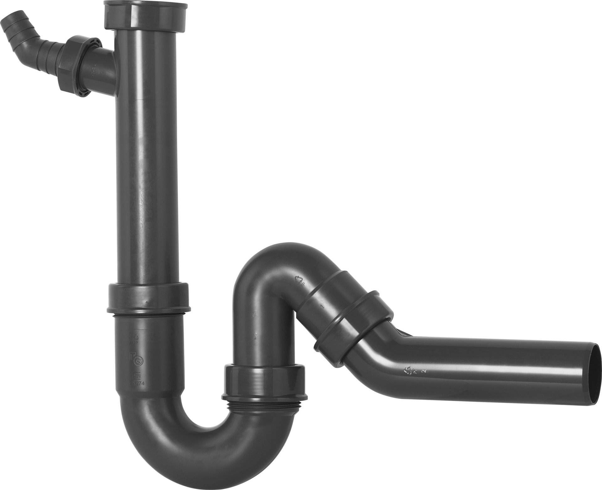 Spültisch-Geruchverschluss Rezyklat 11/2x40 1 Spültisch-Geruchverschluss Rezyklat 11/2x40