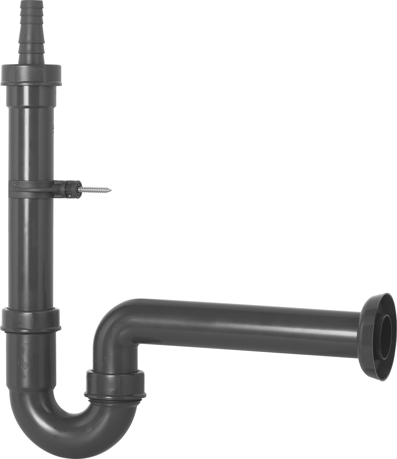 Waschtisch-Geruchsverschluss Rezyklat 11/2 x40mm 1 Waschtisch-Geruchsverschluss Rezyklat 11/2 x40mm