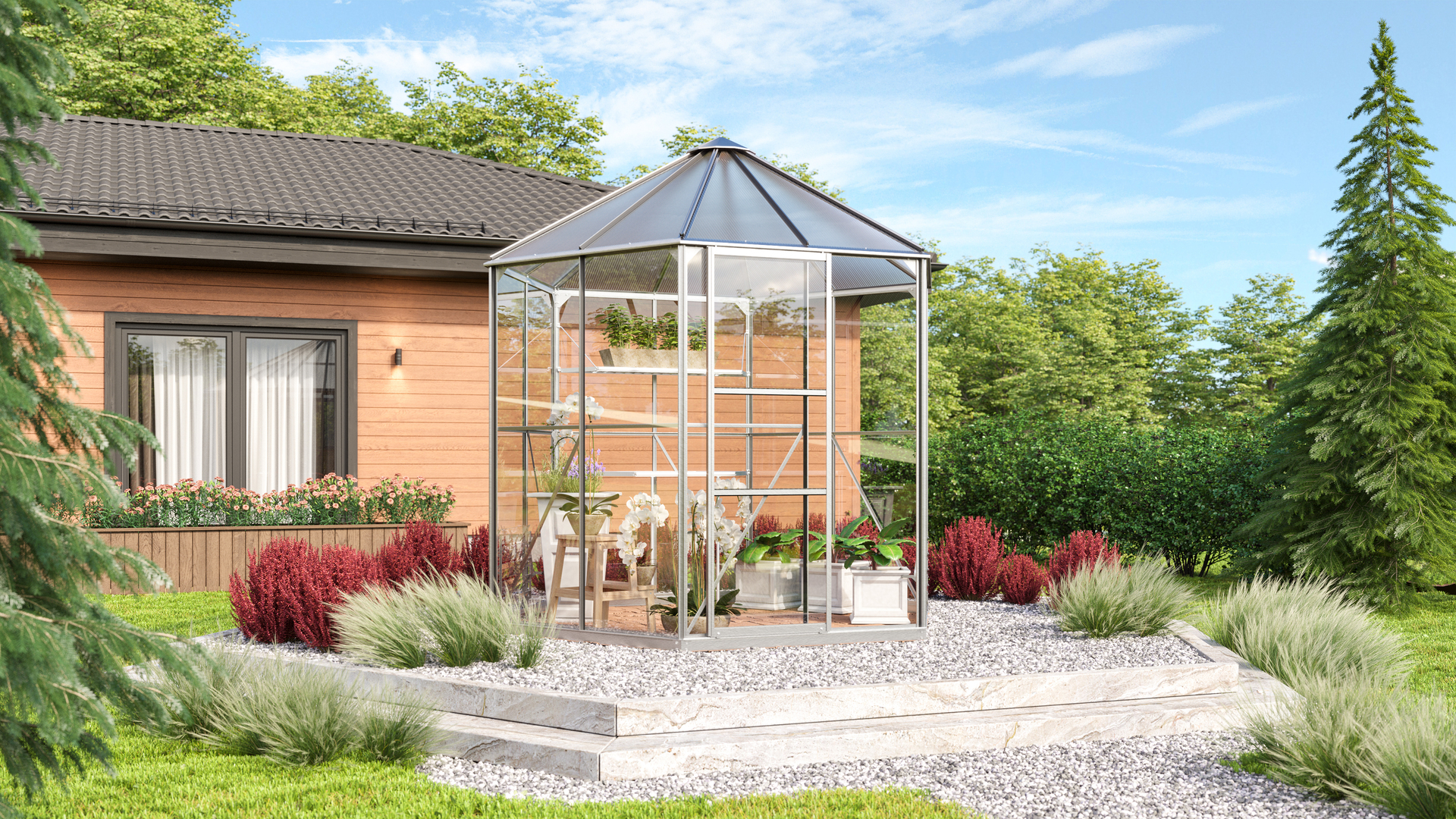 Gewächshaus Juno 4500 ESG/HKP 1 Gewächshaus Juno 4500 ESG/HKP