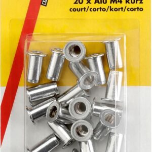 Blindnietmuttern Alu im Mini-Pack M4 kurz GESIPA