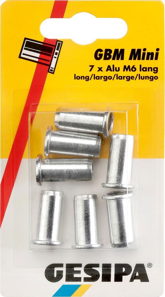 Blindnietmuttern Alu im Mini-Pack M6 mittel GESIPA 1 Blindnietmuttern Alu im Mini-Pack M6 mittel GESIPA