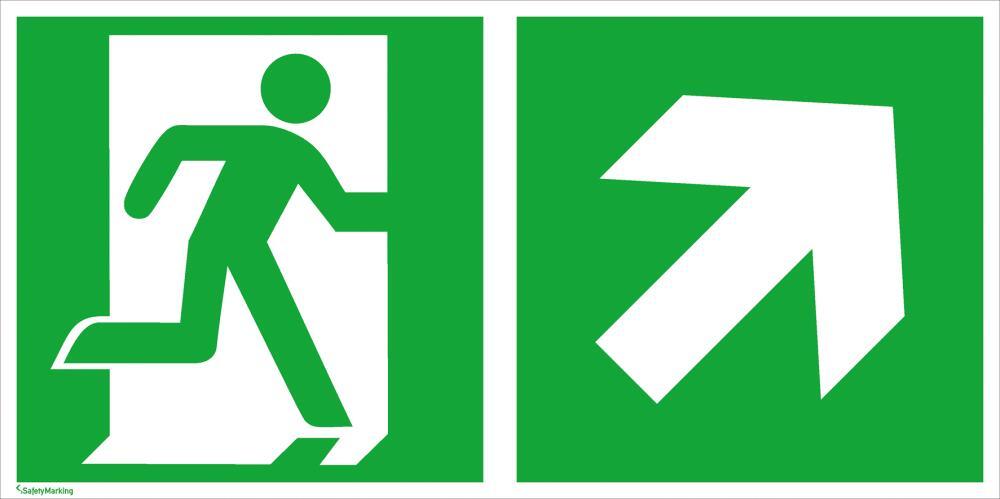 R-Schild,Rett.weg re auf 30x15cm,Alu,nachl. 1 R-Schild,Rett.weg re auf 30x15cm,Alu,nachl.