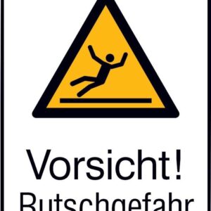 Warnschild Alu gepr Rutschgefahr 262x371