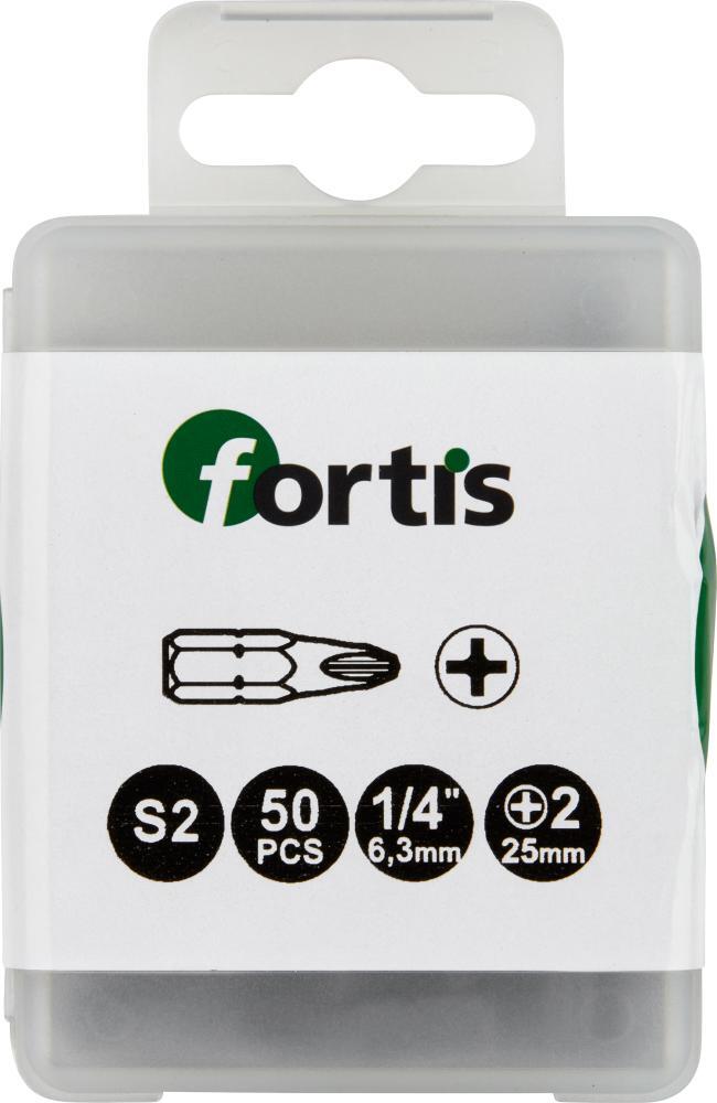 Bit 1/4" DIN3126 C6,3 PH2 50er Pack FORTIS 1 Bit 1/4" DIN3126 C6,3 PH2 50er Pack FORTIS