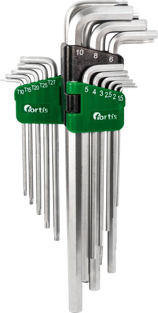 Winkelschraubendr.-Satz 18tlg. Hex/T lang FORTIS 1 Winkelschraubendr.-Satz 18tlg. Hex/T lang FORTIS