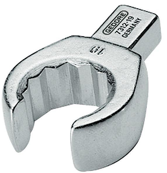 Einsteck-Ringschl. offen 19mm 9x12mm 4kt. Gedore 1 Einsteck-Ringschl. offen 19mm 9x12mm 4kt. Gedore