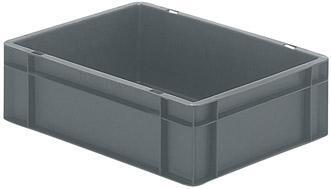 Stapeltransportkasten 400x300x120 mm grau 1 Stapeltransportkasten 400x300x120 mm grau