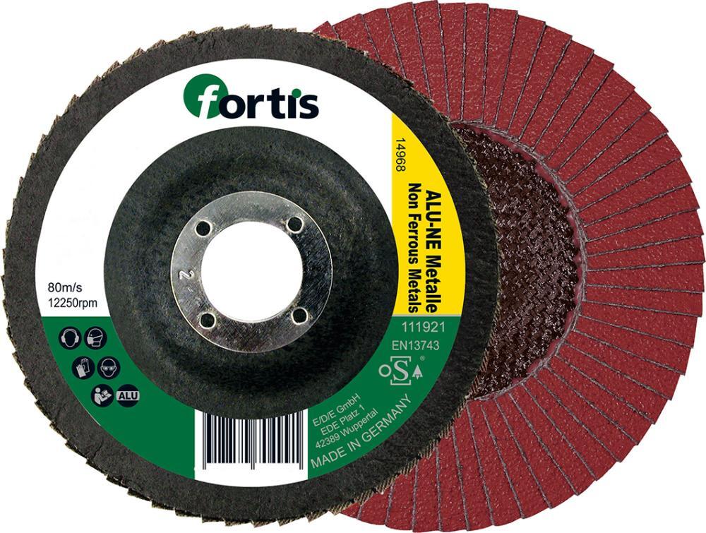 Fächerschleifsch. ALU-NE 115mm K40 gewölbt FORTIS 1 Fächerschleifsch. ALU-NE 115mm K40 gewölbt FORTIS
