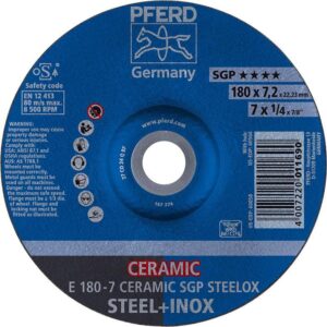 Schruppscheibe gekröpft CO24QSG 180x7,2mm PFERD