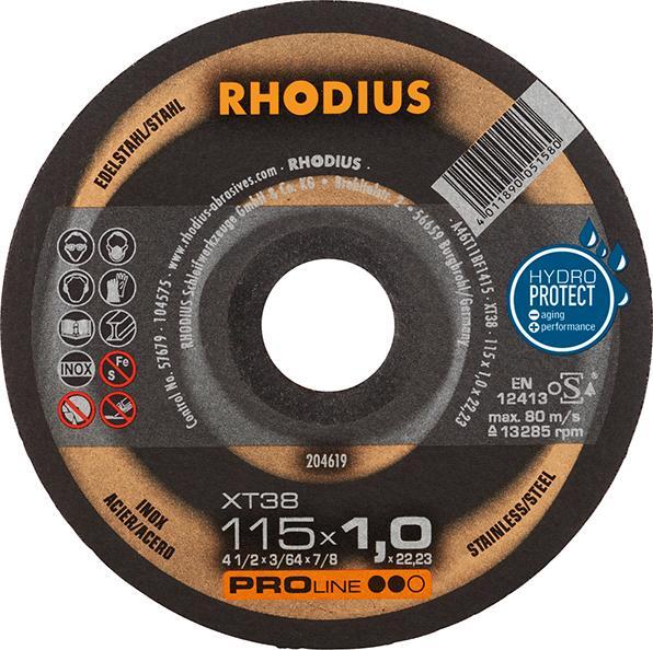 Trennscheibe XT38 115 x 1,0mm ger. Rhodius 1 Trennscheibe XT38 115 x 1,0mm ger. Rhodius