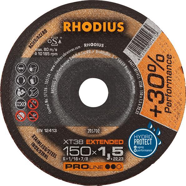Trennscheibe XT38 150 x 1,5mm ger. Rhodius 1 Trennscheibe XT38 150 x 1,5mm ger. Rhodius