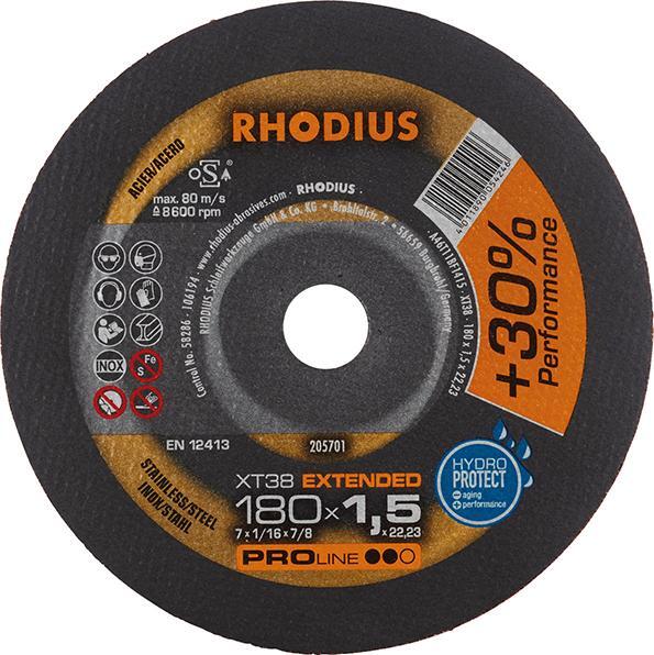 Trennscheibe XT38 180 x 1,5mm ger. Rhodius 1 Trennscheibe XT38 180 x 1,5mm ger. Rhodius