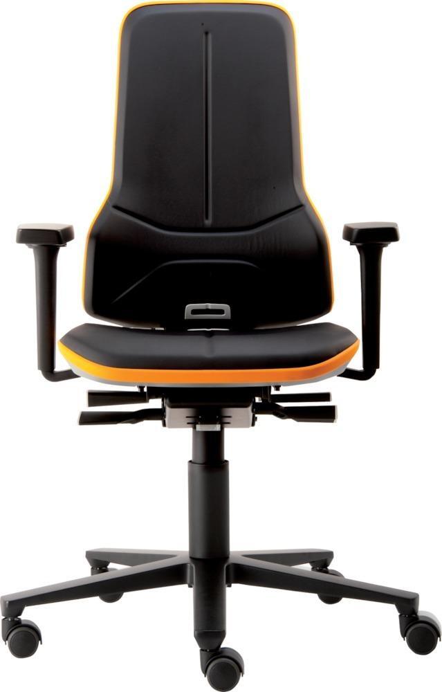 Basisstuhl NEON orange mit Rollen 1 Basisstuhl NEON orange mit Rollen