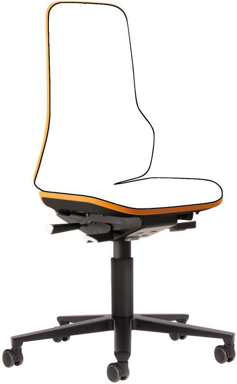 Stuhl NEON grün synchro mit Rollen 1 Stuhl NEON grün synchro mit Rollen