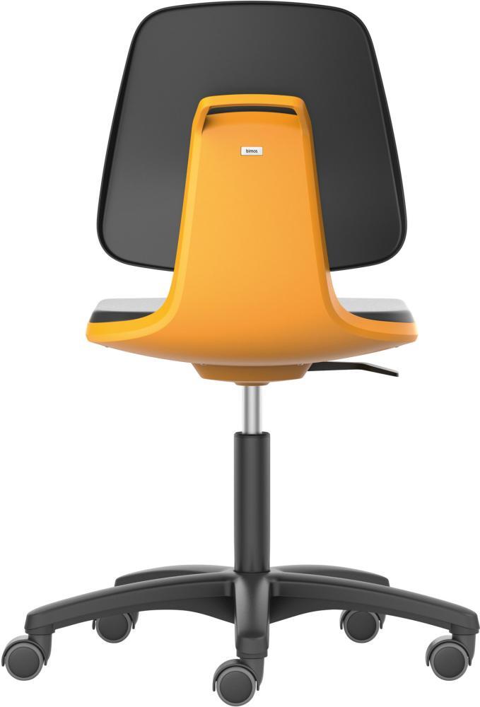Stuhl Labsit 2 orange Kst.-Leder,m.Rollen 1 Stuhl Labsit 2 orange Kst.-Leder,m.Rollen