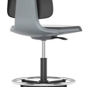 Stuhl Labsit 3 anthrazit Integr.Schaum,m.Fußring