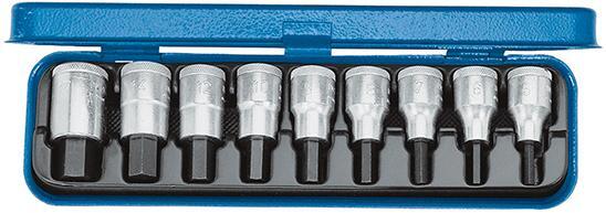 Schraubendrehereinsatz- Satz 1/2" Innensechskant 3/16" bis 5/8"